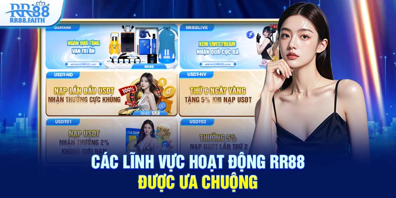Các lĩnh vực hoạt động RR88 được ưa chuộng