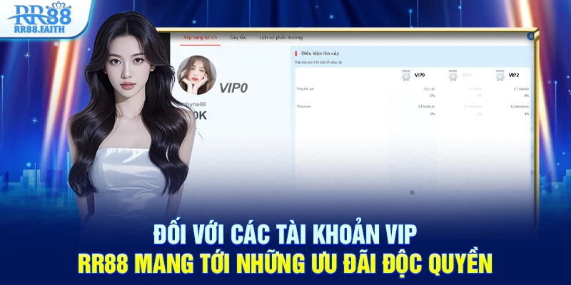 Đối với các tài khoản VIP, RR88 mang tới những ưu đãi độc quyền