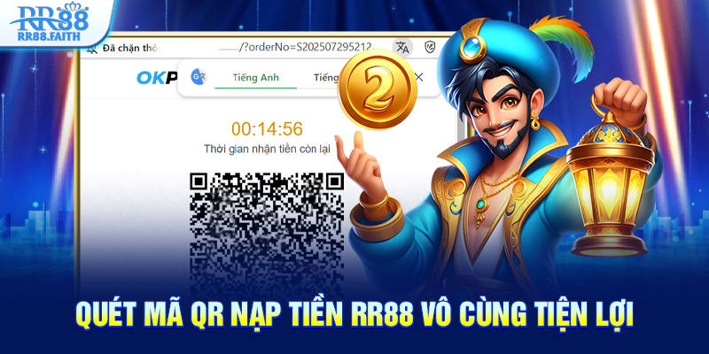 Quét mã QR nạp tiền RR88 vô cùng tiện lợi